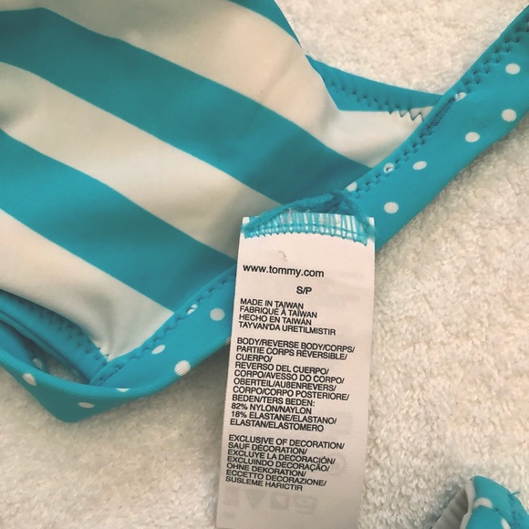Tommy Blue Strips/Polka Dot Swim Set - Picture 4 of 4